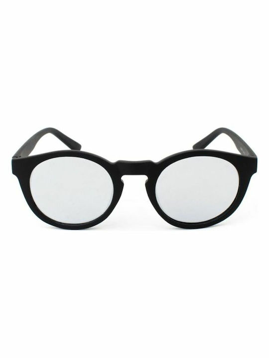 LondonBe Ochelari de soare cu Negru Din plastic Rame și Argint Oglindă Lentilă LB7992851112248