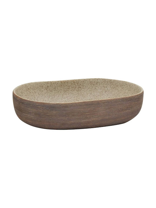 vidaXL Vessel Sink Ceramic 59x40x14cm Sand and Coffee