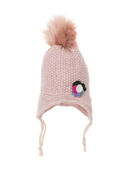 Kitti Kids Beanie Knitted Pink for Newborn