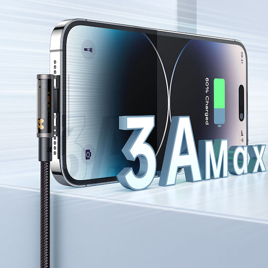 Mcdodo Angle (90°) / Braided USB-C to Lightning Cable 36W Μαύρο 1m (CA-3390)
