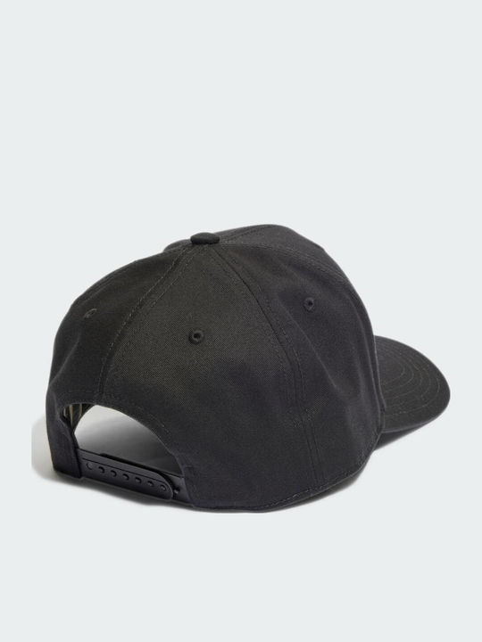 Logo Cap Jockey με Ίσιο Γείσο Μαύρο