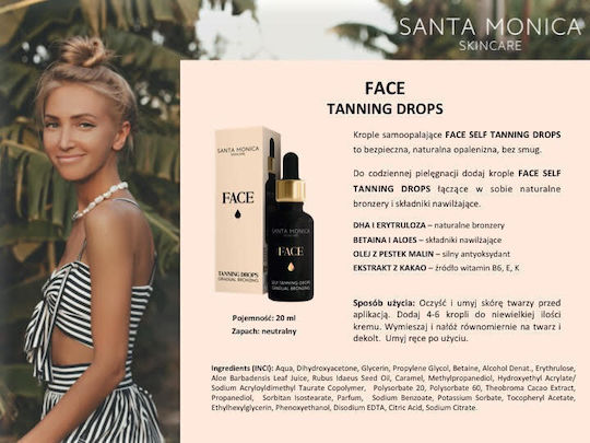 Santa Monica Self Tanning Drops Προσώπου 20ml