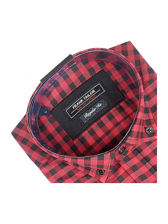 Long-sleeved Shirt Checked Bordeaux