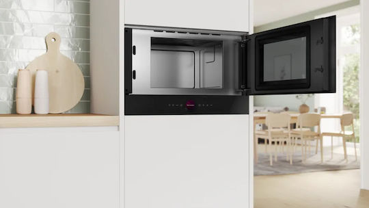 Bosch Εντοιχιζόμενος Φούρνος Μικροκυμάτων 21lt Μαύρος