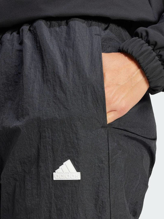 City Escape Cargo Pants Γυναικείο Υφασμάτινο Cargo Παντελόνι Μαύρο
