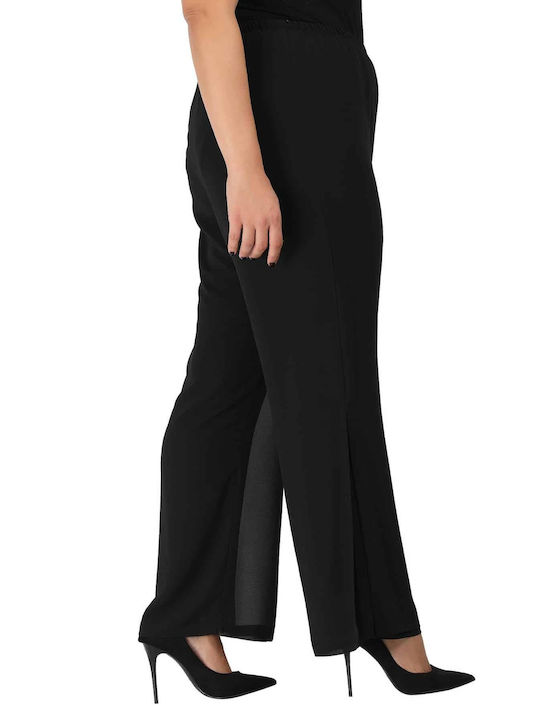Femei Din material textil Pantaloni cu elastic Neagră