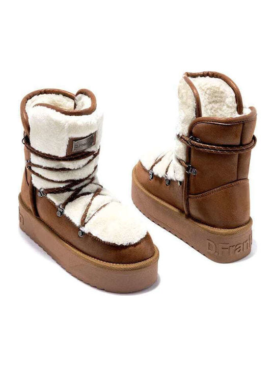 Nordic V.2 Trk Women's Snow Boots with Fur Tabac Brown