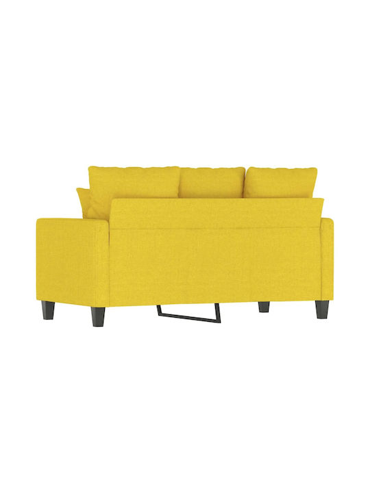 vidaXL Zwei-Sitzer Sofa Hellgelb 138x77x80cm