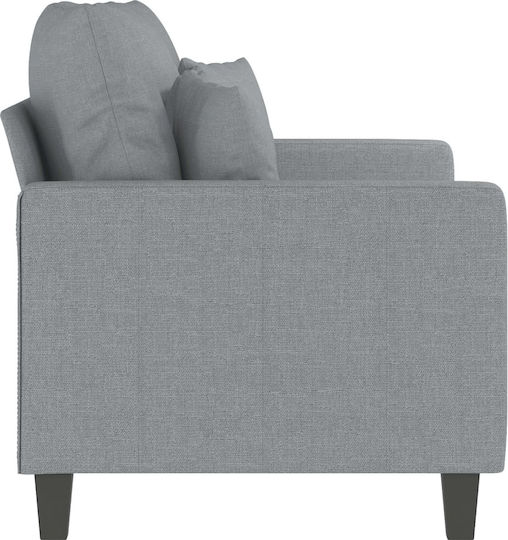 Two-Seater Couch Light Grey 138x77x80 cm