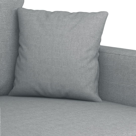 Two-Seater Couch Light Grey 138x77x80 cm