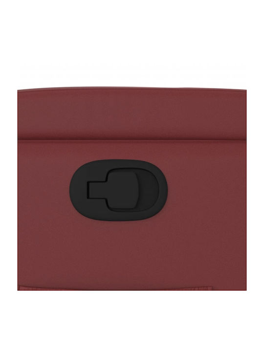 Relax Armchair with Footstool from Leatherette Burgundy 74x88x97cm
