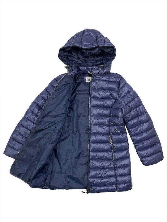 Lungă Jachetă de femei Puffer Blue