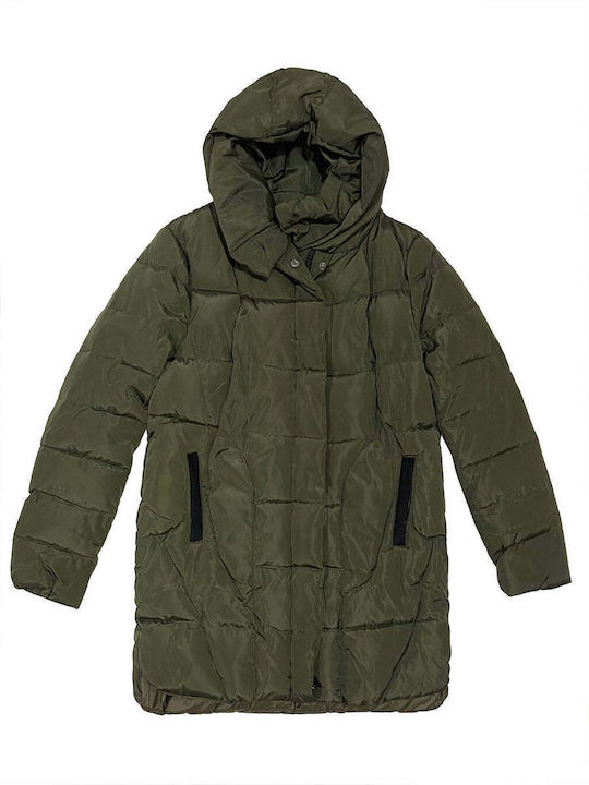 Ustyle Lang Damen Puffer Jacke für Winter ΧΑΚΙ