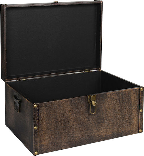 Keskor Μπαούλο Ξύλινο 48x28x26εκ. Καφέ