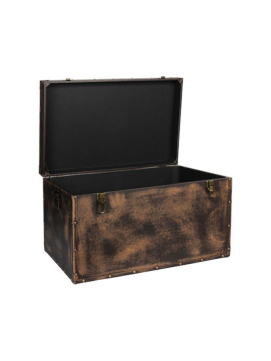 Keskor Wooden Decorative Trunk Brown 68x42x40cm