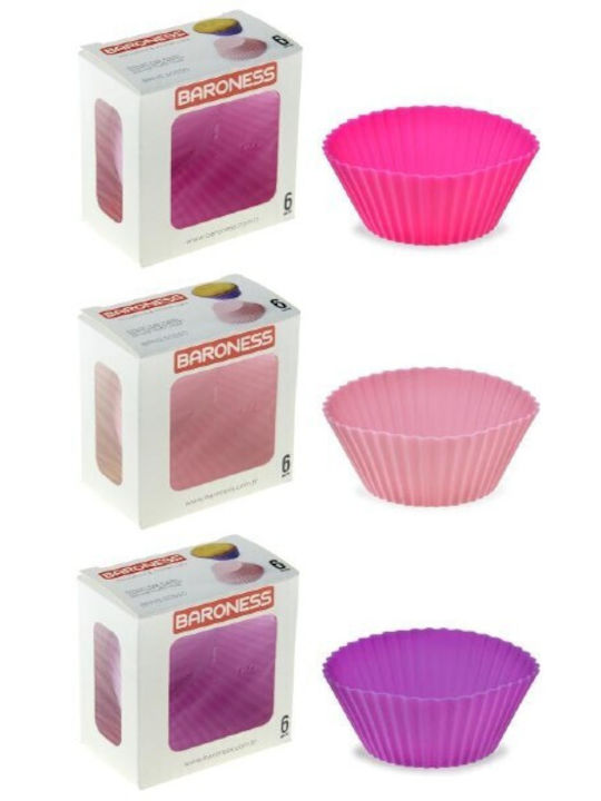 Viosarp Silicone Cake Baking Pan Purple 6pcs