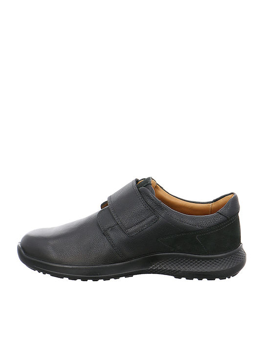 Leder Herren Freizeitschuhe Schwarz