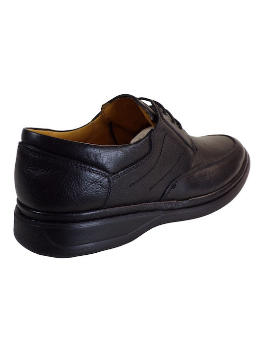 Leder Herren Freizeitschuhe Schwarz