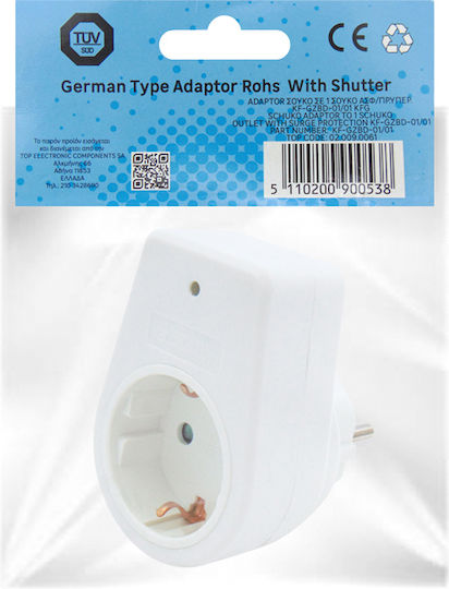 Schuko Single Socket with Surge Protection