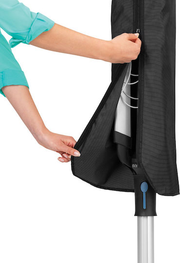 Brabantia Lift-O-Matic Advance Folding Floor Clothes Drying Rack for Garden Metallic with Hanging Length 50m
