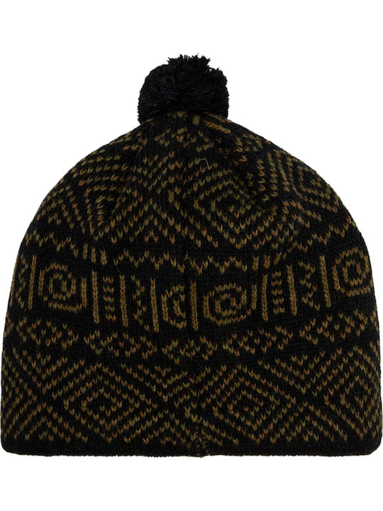 Light Up Pom Pom Beanie Beanie Knitted in Black color