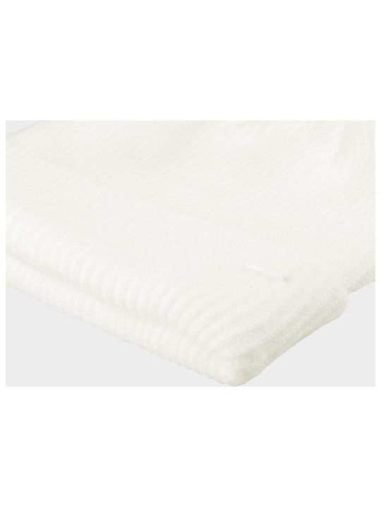 4F Beanie Unisex Beanie Knitted in White color