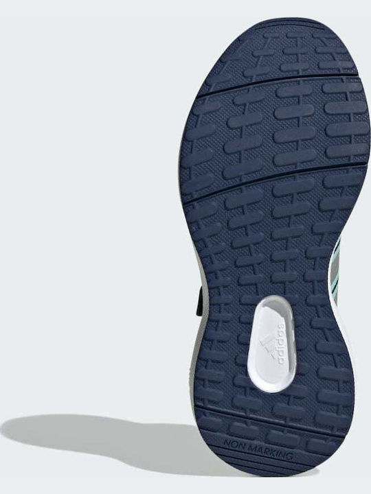 Fortarun Fortarun 2.0 Kids Sports Shoes Running with Hoop & Loop Closure Dark Blue / Silver Metallic / Semi Flash Aqua
