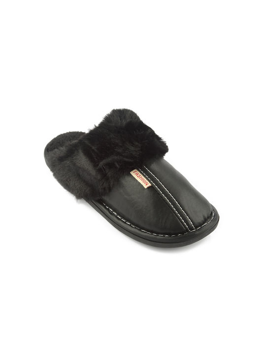 Fshoes Men's Slipper Black