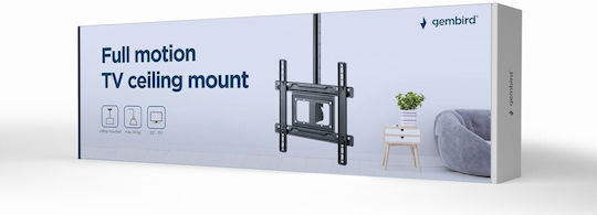 Gembird CM-70ST-01 Βάση Τηλεόρασης Οροφής έως 70" και 50kg Μαύρο