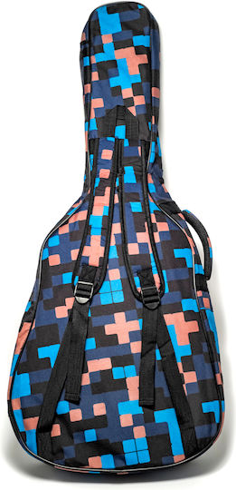 Crimson Suitcase Acoustic Guitar Multicolored