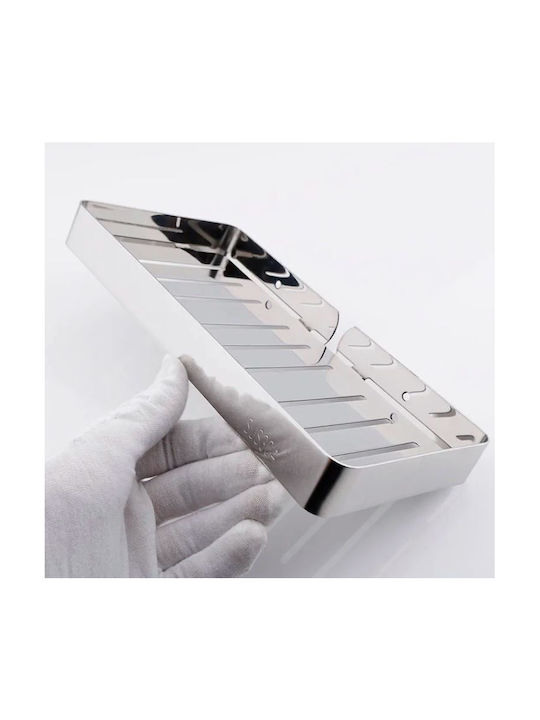 Inox Sponge Holder Wall Mounted Silver