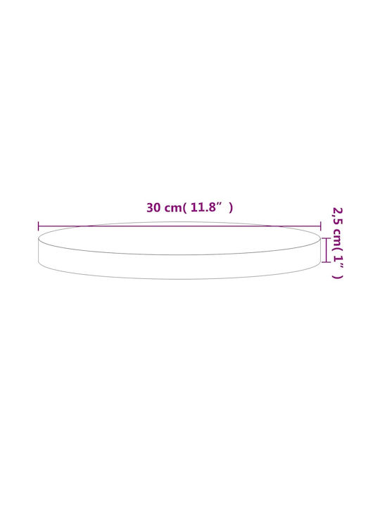 vidaXL Πλατώ Σερβιρίσματος Ξύλινο 30x30x2.5εκ.