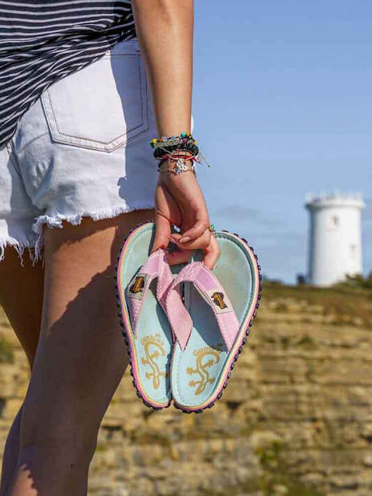 Islander Gecko Women's Flip Flops Pink