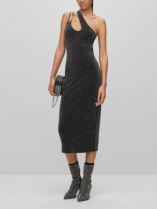 Nathene Summer Midi Evening Dress Black