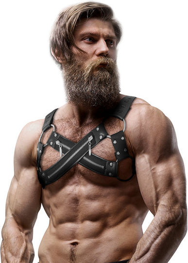 Fetish Submissive Ανδρικό Harness Μαύρο
