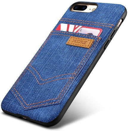 Xoomz Back Cover Piele artificială Albastru (iPhone 8/7)