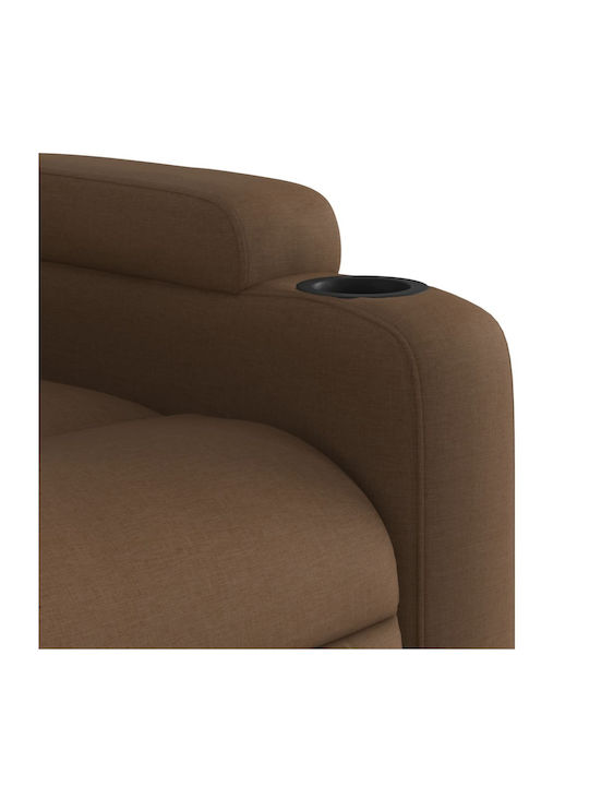 Πολυθρόνα Relax Massage με Υποπόδιο Καφέ 77x94.5x100cm