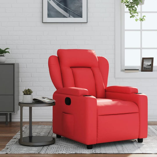 Фотьойл Relax С поставка за крака Червено 77x94.5x100см