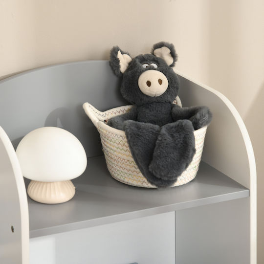 Kids Wooden Bookcase Gray 85x26x84cm