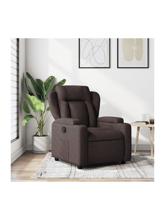Πολυθρόνα Relax με Υποπόδιο Σκούρο Καφέ 77x94.5x100cm