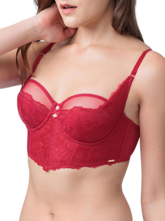 Dorina Balconette Balconette Bra with Light Padding Underwire Red