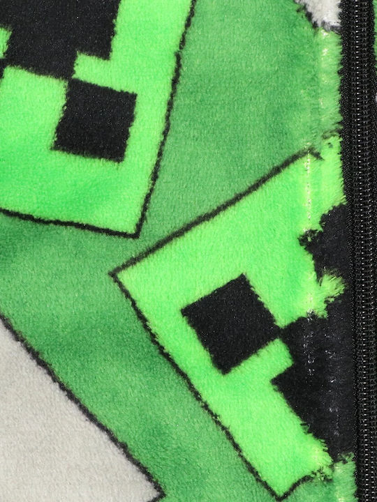 Mojang AB Παιδική Πιτζάμα Ολόσωμη Χειμωνιάτικη Fleece Πράσινο