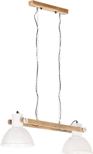 vidaXL Industrial Pendant Light White with Socket E27 29x28cm