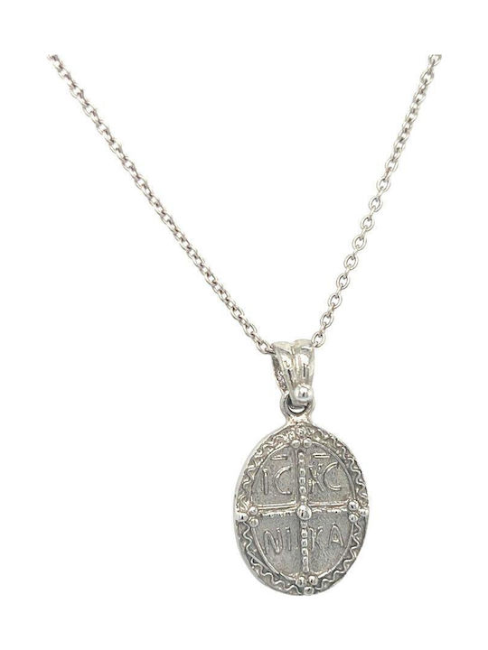 Xryseio Anhänger Kinder Amulett Konstantinato aus Weißgold 14K KN1077