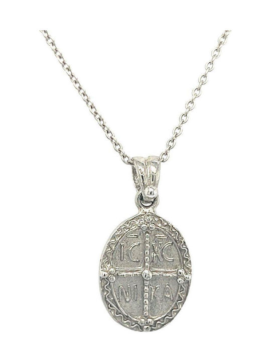 Xryseio Anhänger Kinder Amulett Konstantinato aus Weißgold 14K KN1077