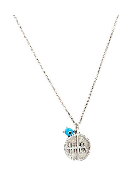 Xryseio Anhänger Kinder Amulett Konstantinato aus Weißgold 14K KN1072
