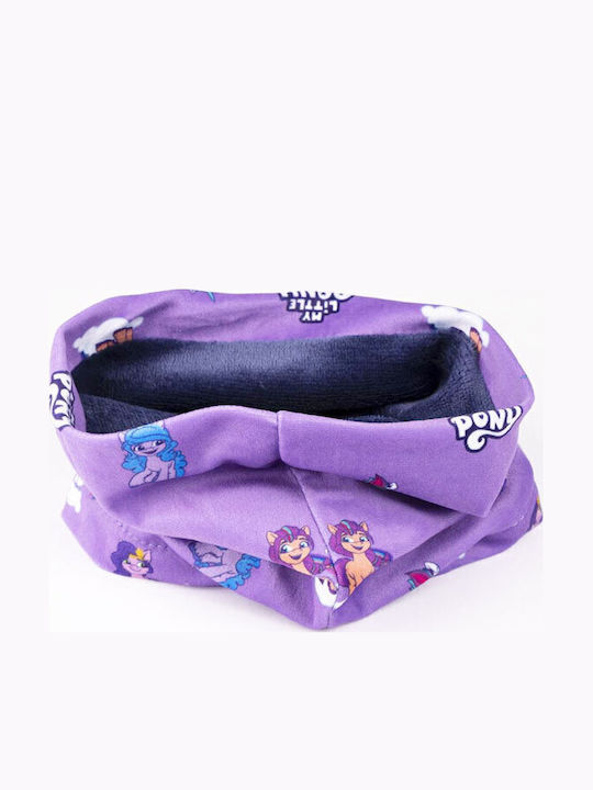My Little Pony Σετ Παιδικό Σκουφάκι με Κασκόλ & Γάντια Πλεκτό Μωβ
