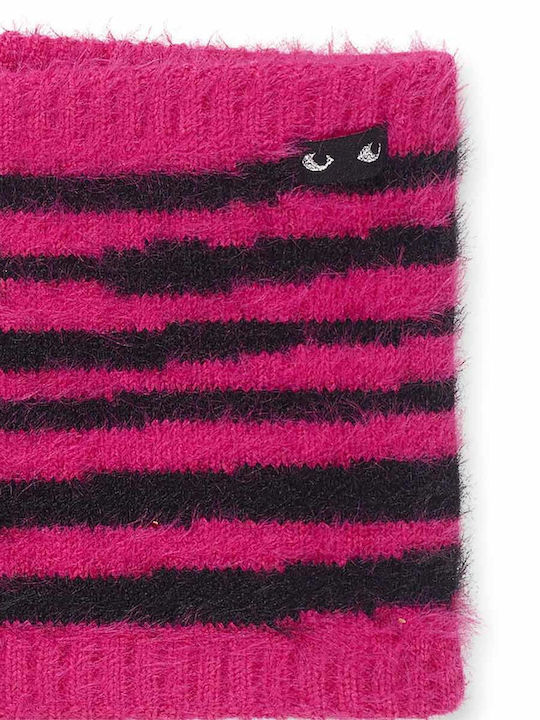 Kinder Mütze Set Gestrickt Fuchsie