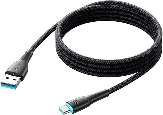 Joyroom Starry Series Cablu USB 2.0 Braided USB-C Masculin - USB-A 100W PD Negru 1m SA32-AC6