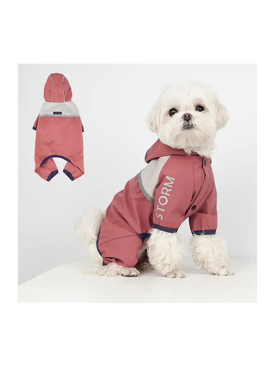 Orange Waterproof Dog Coat with Hood